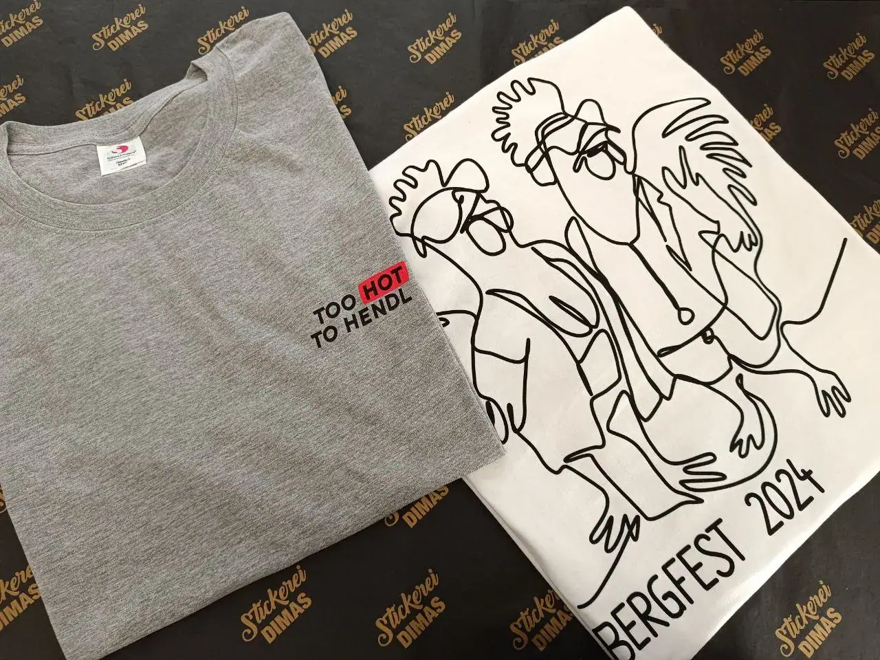 Hendl-Motiv DTG-Druck