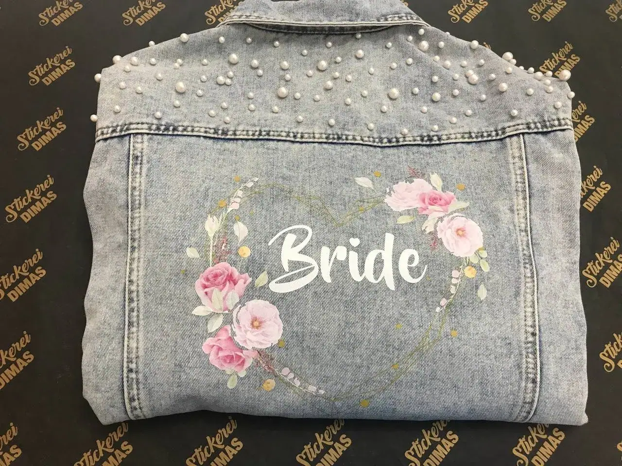 Denim Jacket Printing for Weddings and Hen Parties example