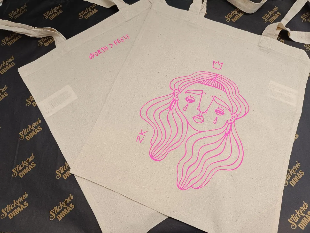 Kunst-Druck auf Stofftasche