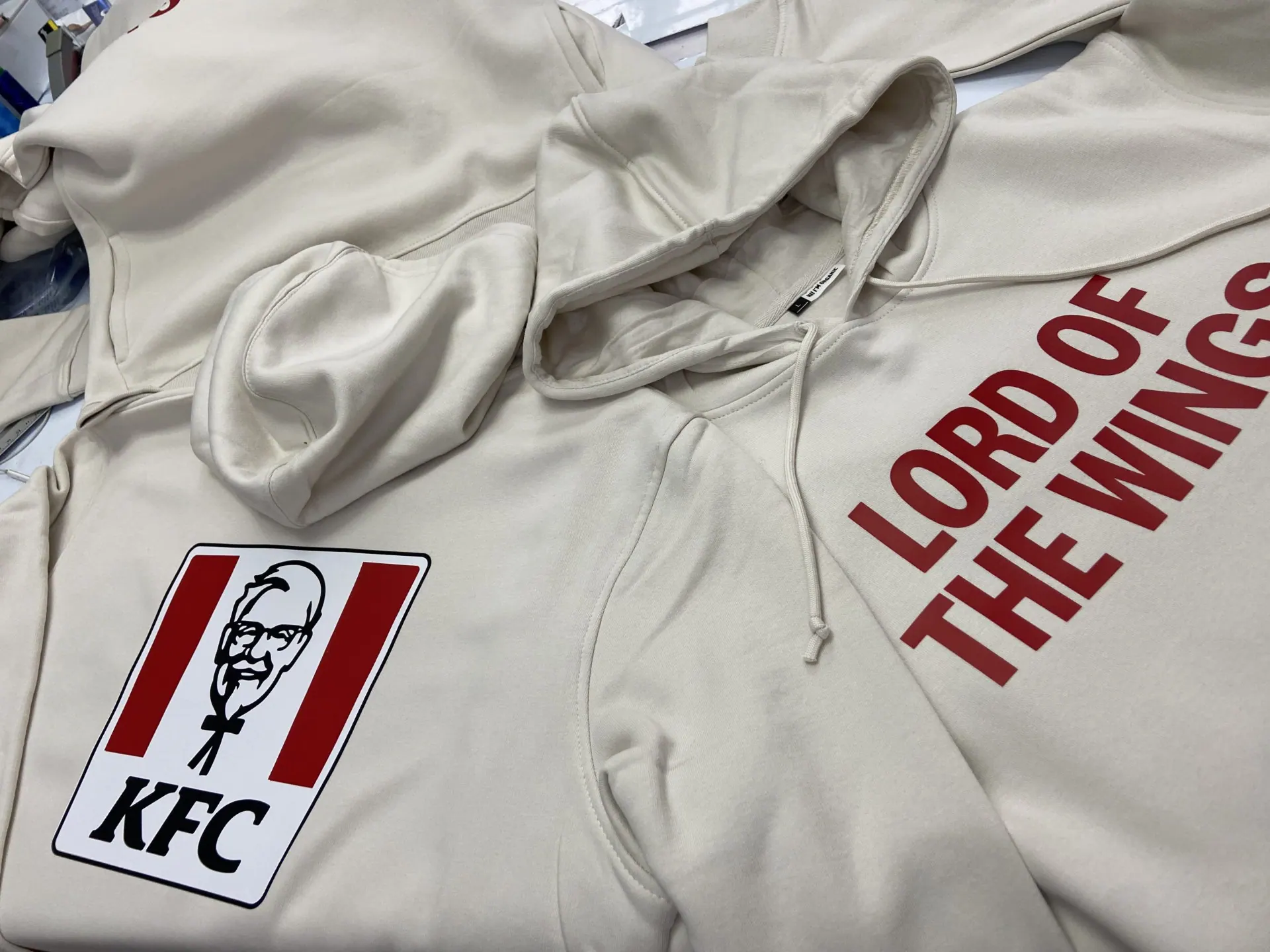 KFC Werbekleidung Siebdruck